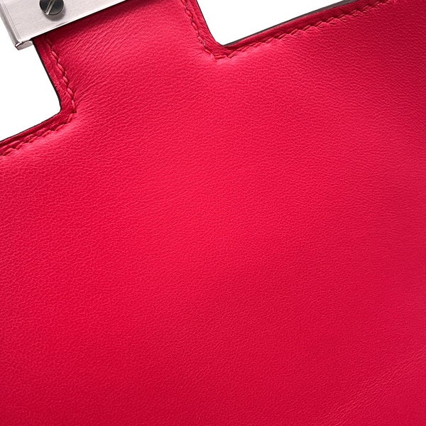 エルメス ミニ コンスタンス3  ローズメキシコ/シルバー金具 リザード Y刻印 HERMES バッグ