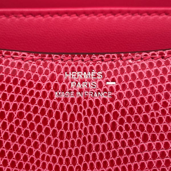 エルメス ミニ コンスタンス3  ローズメキシコ/シルバー金具 リザード Y刻印 HERMES バッグ