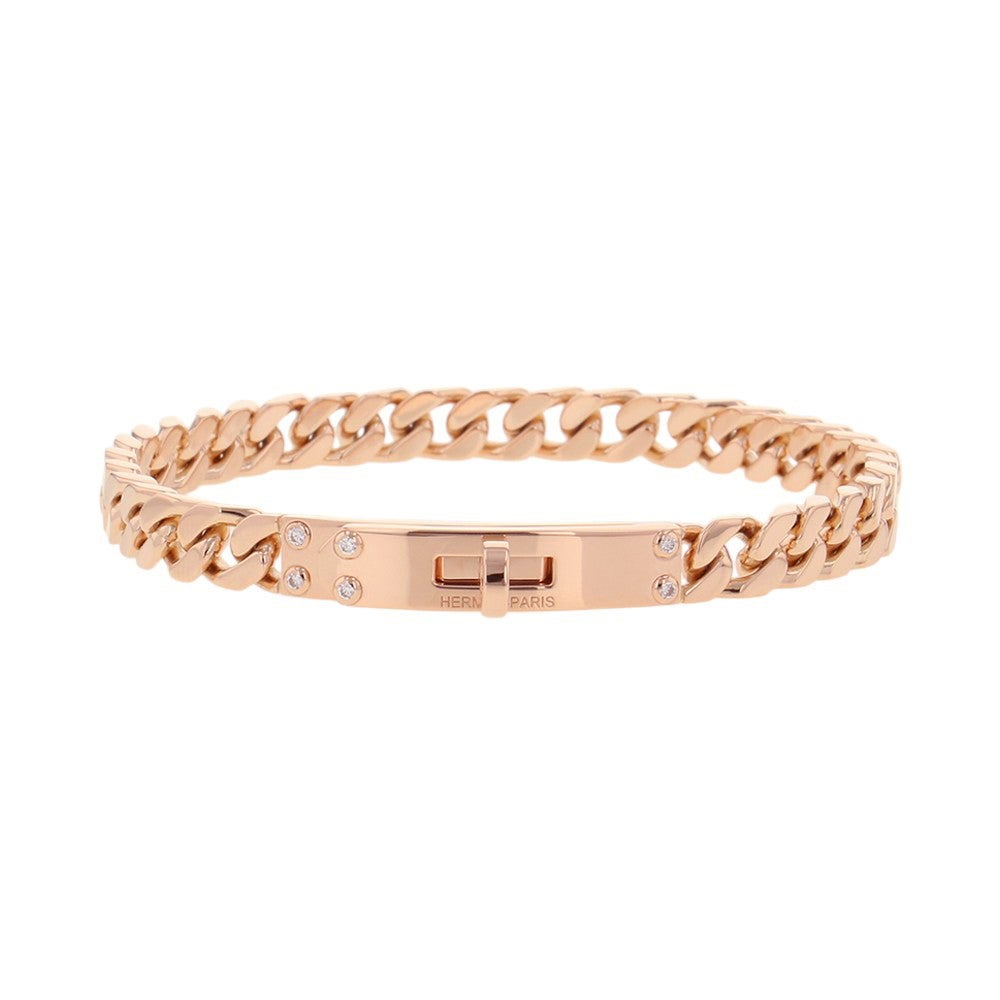 エルメス ブレスレット ケリー グルメット ダイヤモンド 6P 計0.08ct