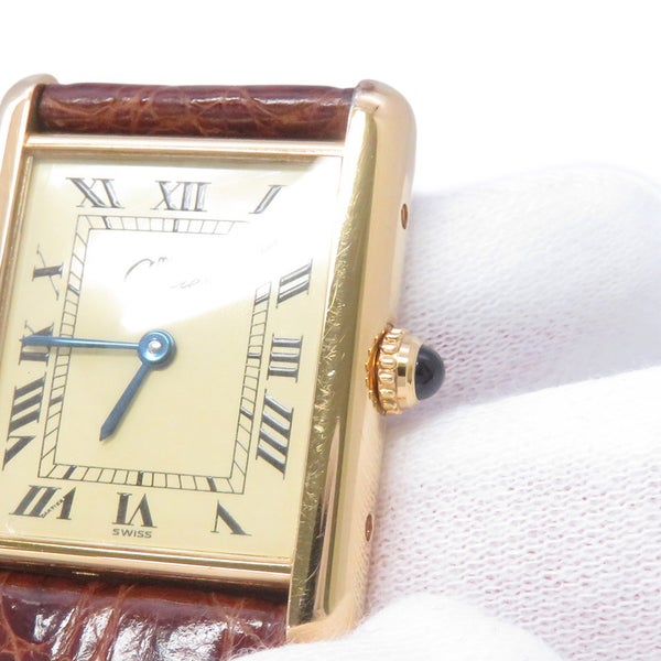 カルティエ マストタンク LM ヴェルメイユ 681006 Cartier 腕時計 アイボリー文字盤