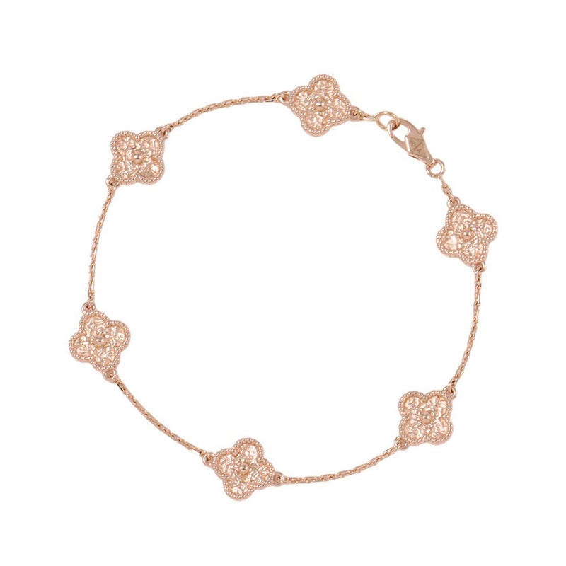 ヴァンクリーフ＆アーペル ブレスレット スウィート アルハンブラ ブレスレット 6モチーフ K18PGピンクゴールド VCARO8DD00