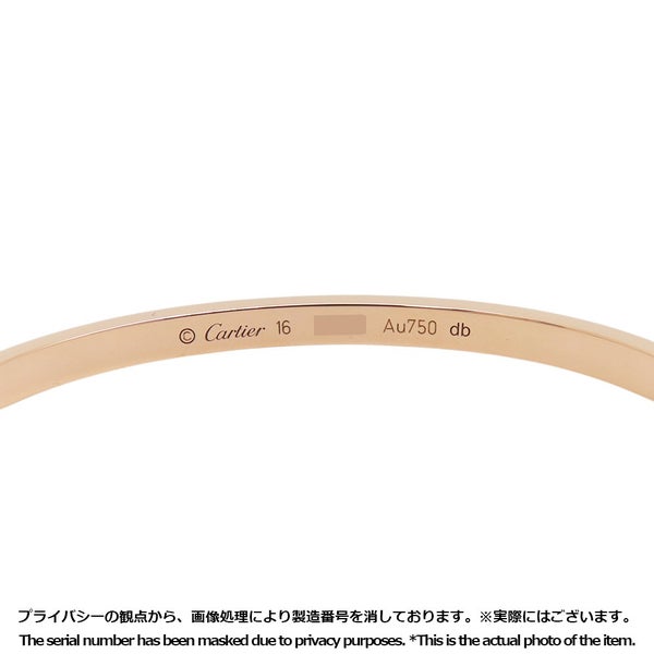 カルティエ ブレスレット ラブブレスSM スモールモデル K18PGピンクゴールド サイズ16 B6047316 LOVEブレスレット バングル