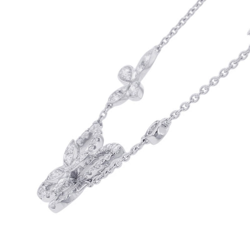 グラフ ネックレス ダブル バタフライ シルエット ダイヤモンド ペンダント ダイヤ 計0.53ct K18WGホワイトゴールド RGP745