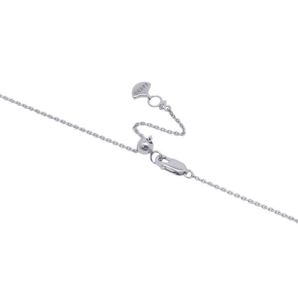 グラフ ネックレス ダブル バタフライ シルエット ダイヤモンド ペンダント ダイヤ 計0.53ct K18WGホワイトゴールド RGP745
