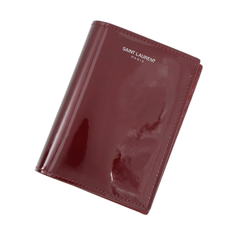 サンローランパリ 二つ折り財布 クレジットカードウォレット パテントレザー 668726 SAINT LAURENT PARIS