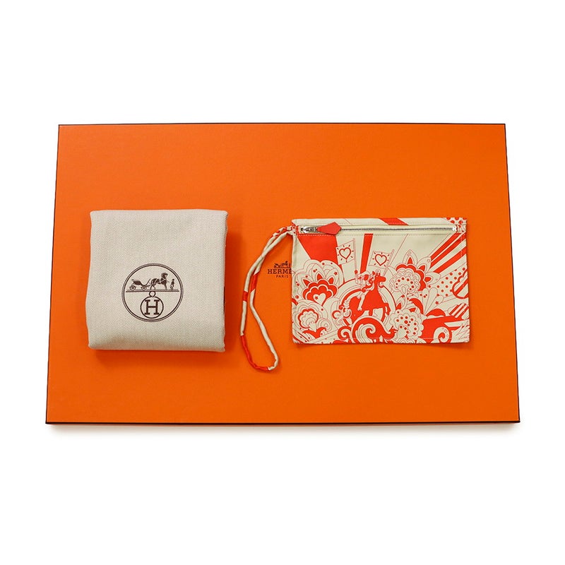 エルメス トートバッグ シルキーシティPM フォーブル・レインボー オランジュ・フィールド/シルバー金具 シルク/スイフト W刻印