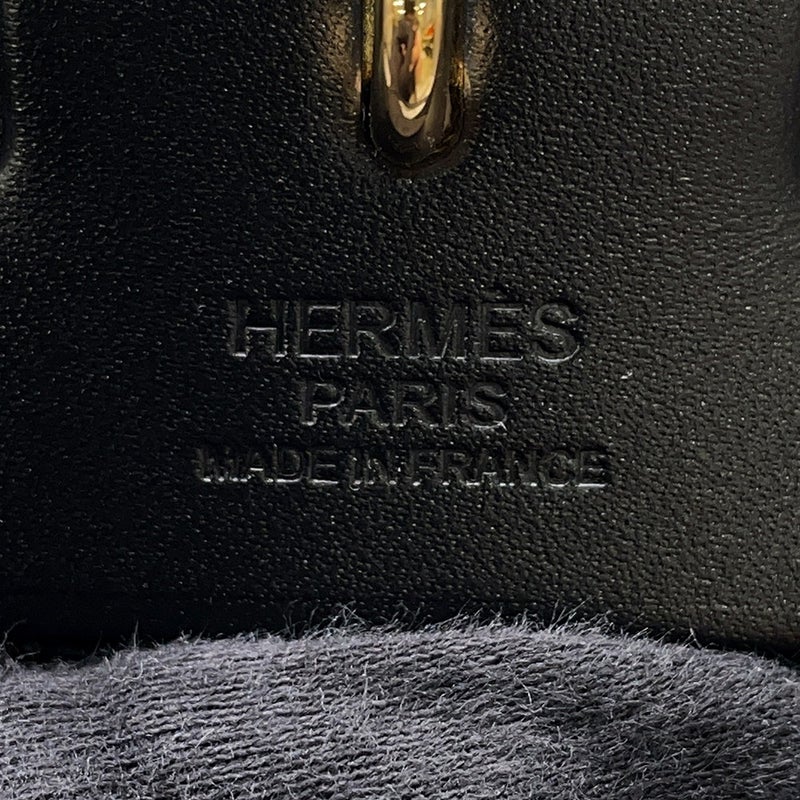 エルメス エールバッグジップPM ルトゥルネ ブラック/ゴールド金具/ラッカー金具 トワルミリタリー/ヴァッシュハンター W刻印 ２way 黒