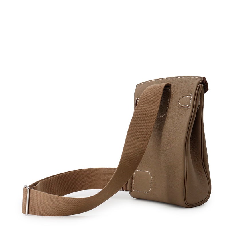 エルメス ボディバッグ ケリー アッカドPM エトゥープ/シルバー金具 トゴ W刻印 メンズ