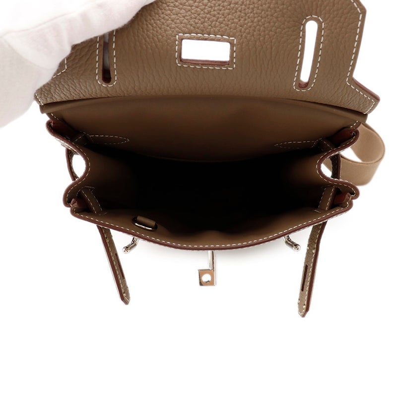 エルメス ボディバッグ ケリー アッカドPM エトゥープ/シルバー金具 トゴ W刻印 メンズ