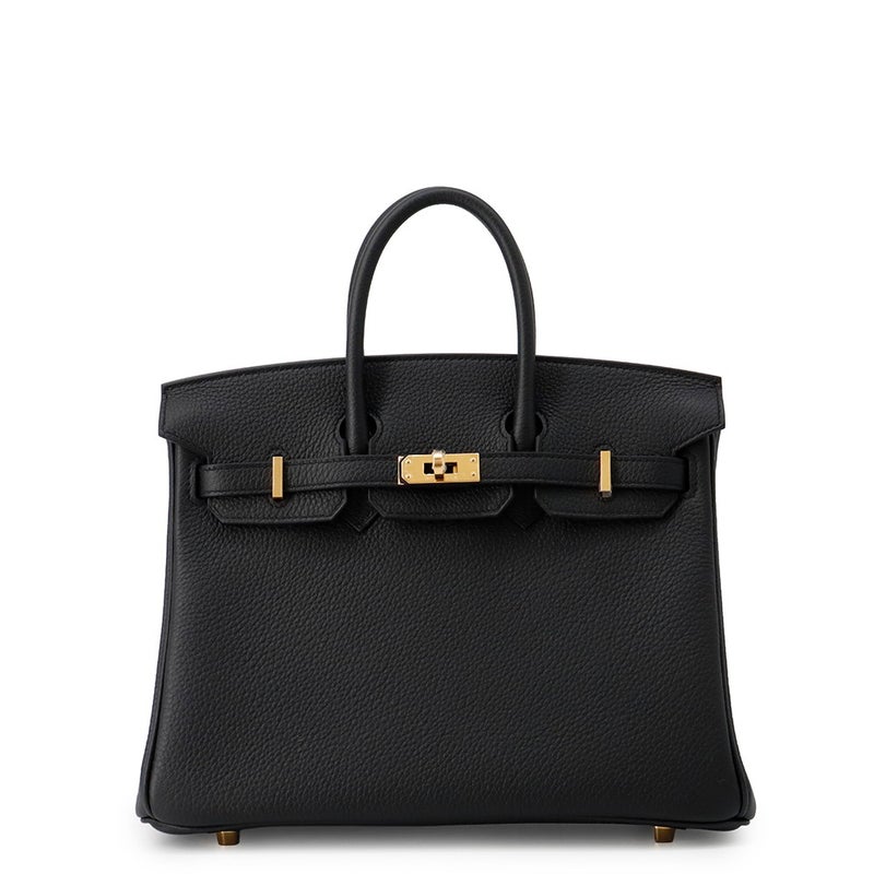 エルメス バーキン25 ブラック/ゴールド金具 トゴ K刻印 HERMES Birkin ハンドバッグ 黒