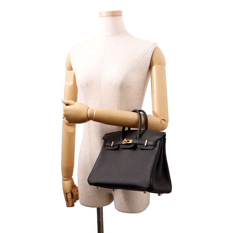 エルメス バーキン25 ブラック/ゴールド金具 トゴ K刻印 HERMES Birkin ハンドバッグ 黒