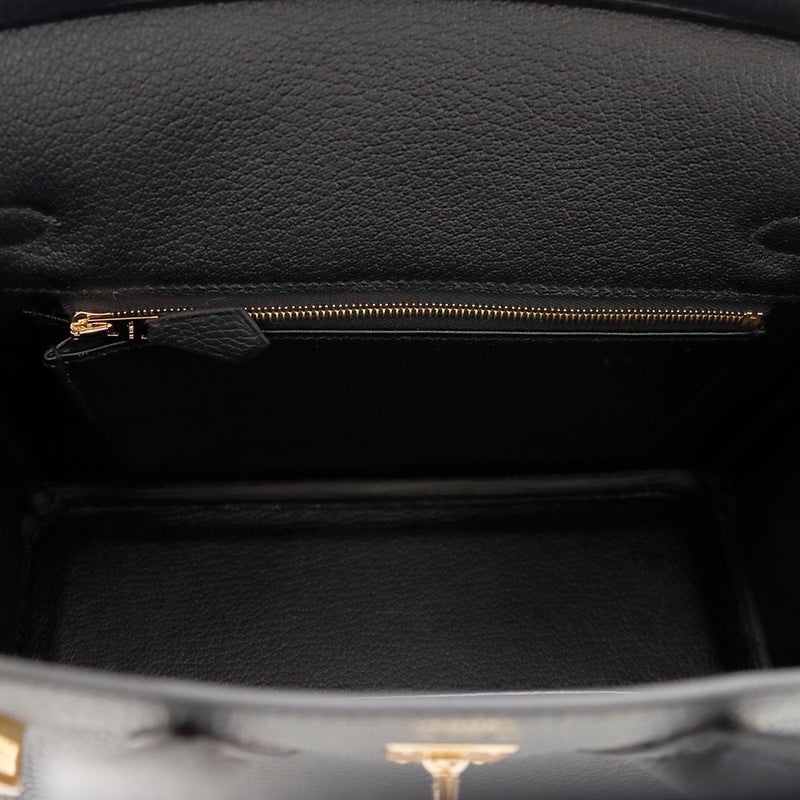 エルメス バーキン25 ブラック/ゴールド金具 トゴ K刻印 HERMES Birkin ハンドバッグ 黒