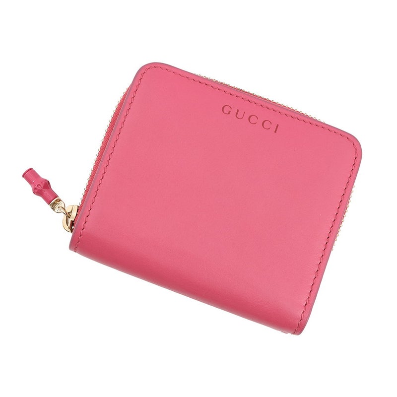 グッチ 二つ折り財布 バンブー スモールウォレット レザー 828171 GUCCI