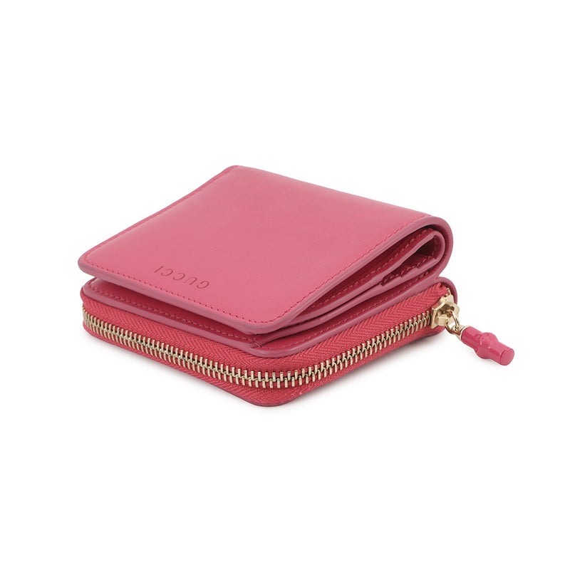 グッチ 二つ折り財布 バンブー スモールウォレット レザー 828171 GUCCI