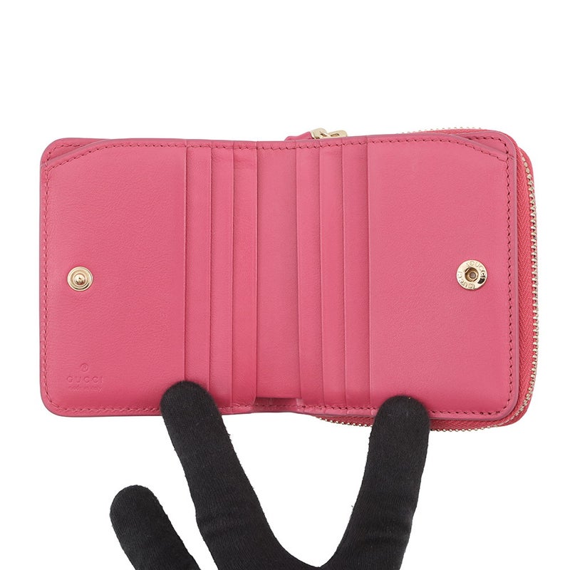 グッチ 二つ折り財布 バンブー スモールウォレット レザー 828171 GUCCI