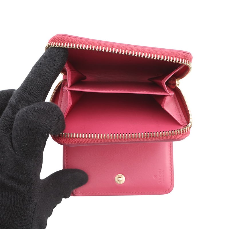 グッチ 二つ折り財布 バンブー スモールウォレット レザー 828171 GUCCI