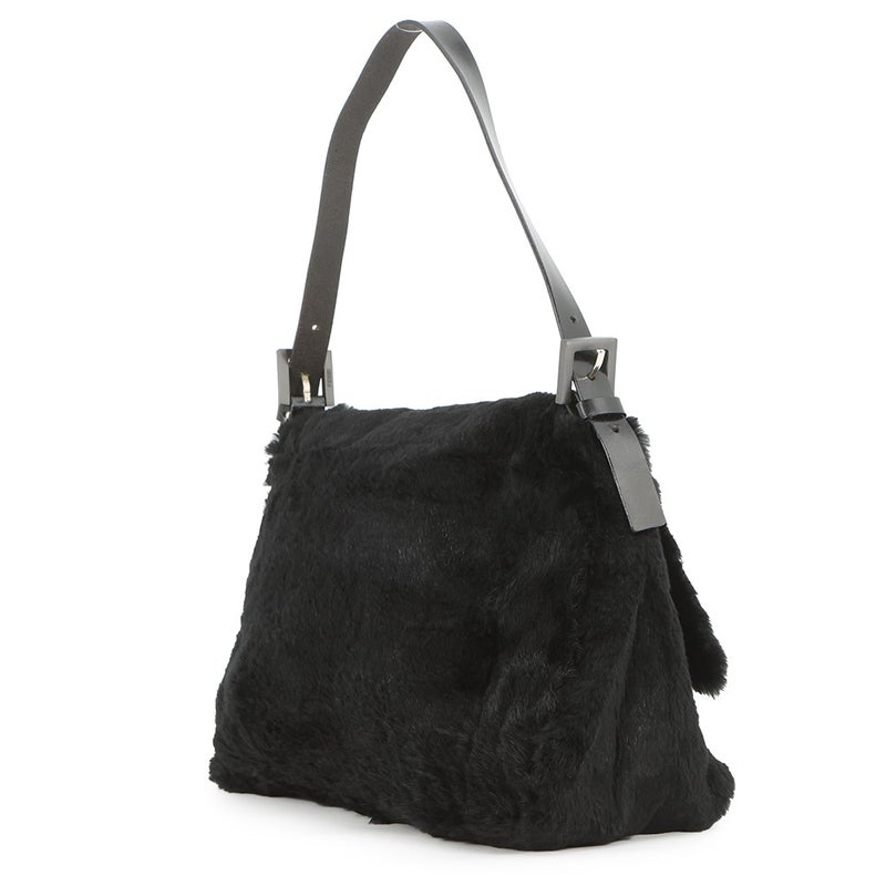 フェンディ ハンドバッグ マンマバケット ファー FENDI ワンショルダーバッグ 黒