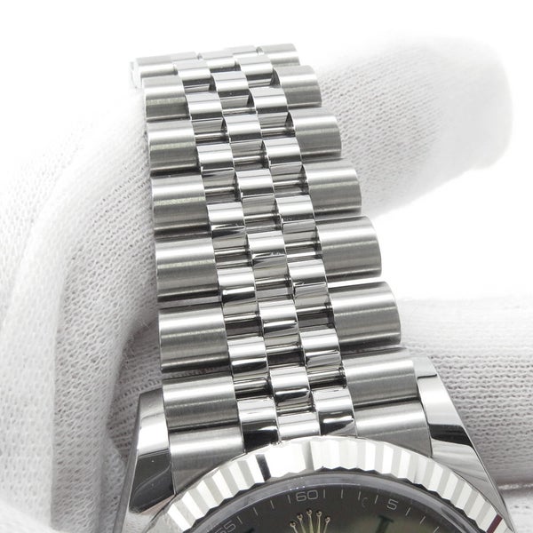 ロレックス デイトジャスト36 SS/K18WG ランダムシリアル ルーレット 126234 ROLEX 腕時計 スレート文字盤