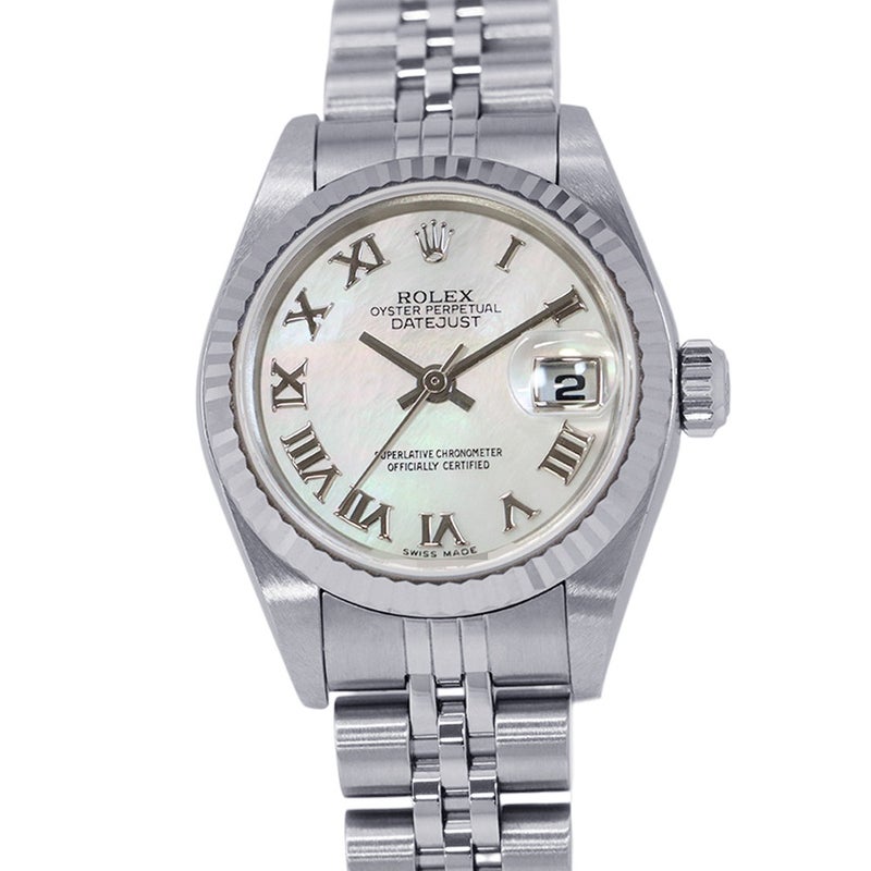 ロレックス デイトジャスト26 K18WG F番 179174NR ROLEX 腕時計 レディース ホワイトシェル文字盤