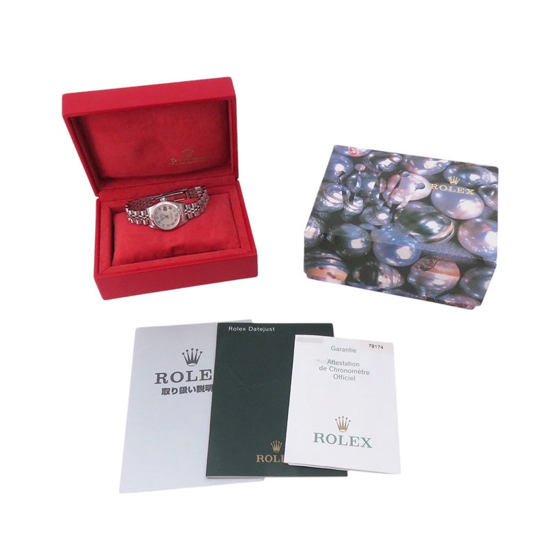 ロレックス デイトジャスト26 K18WG F番 179174NR ROLEX 腕時計 レディース ホワイトシェル文字盤