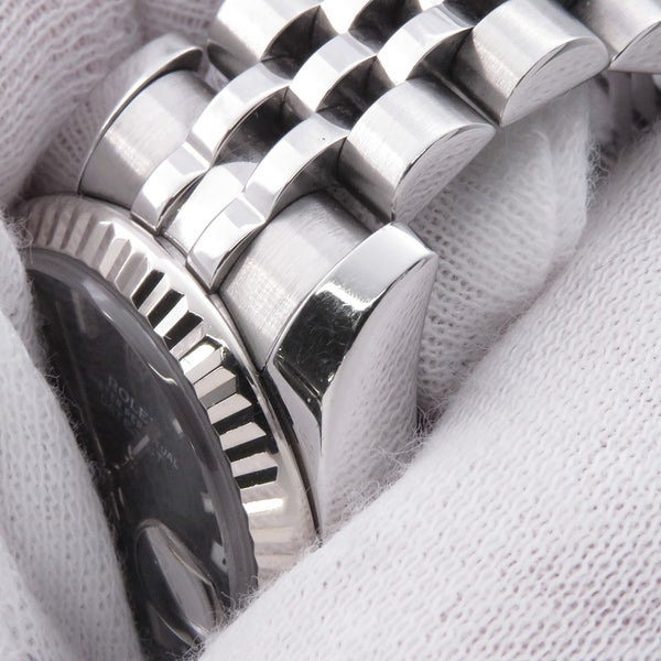 ロレックス デイトジャスト ランダムシリアル ルーレット 179174 ROLEX 腕時計 ウォッチ 黒文字盤