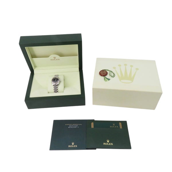 ロレックス デイトジャスト ランダムシリアル ルーレット 179174 ROLEX 腕時計 ウォッチ 黒文字盤