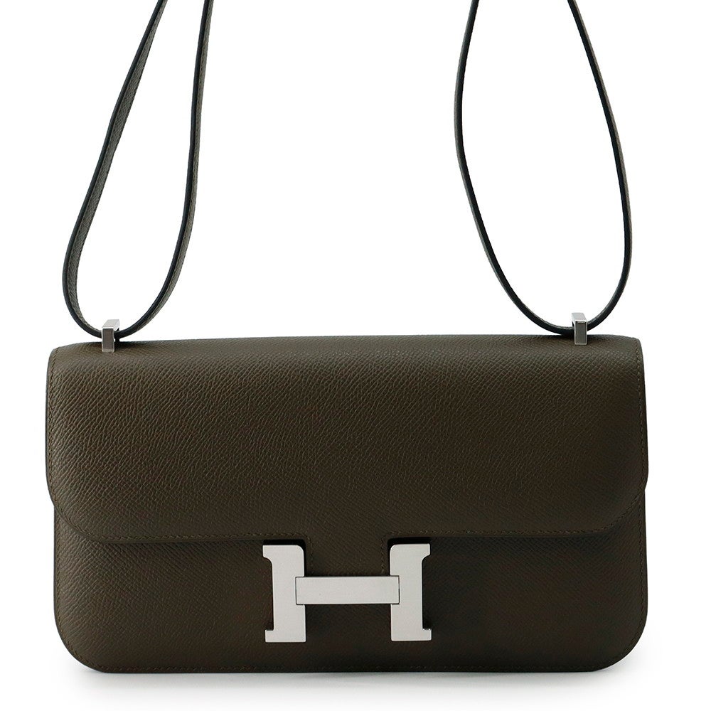 エルメス コンスタンス エラン ミロワール ヴェールロデン/シルバー金具 エプソン K刻印 HERMES - エルメス コンスタンス エラン ミロワール ヴェールロデン