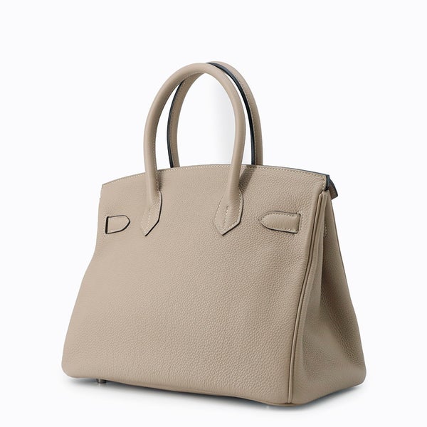 エルメス バーキン30 トゥルティールグレー/シルバー金具 トゴ  □P刻印 HERMES Birkin ハンドバッグ