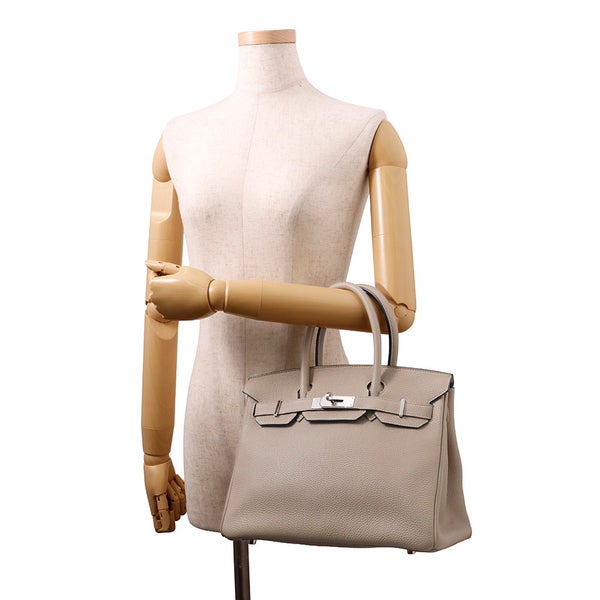 エルメス バーキン30 トゥルティールグレー/シルバー金具 トゴ  □P刻印 HERMES Birkin ハンドバッグ