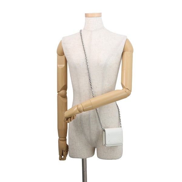 メゾンマルジェラ チェーンウォレット スモール チェーンウォレット レザー S56UI0148 Maison Margiela 白