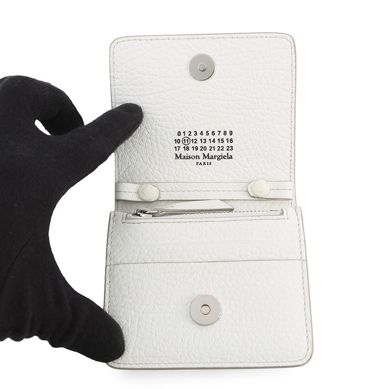メゾンマルジェラ チェーンウォレット スモール チェーンウォレット レザー S56UI0148 Maison Margiela 白