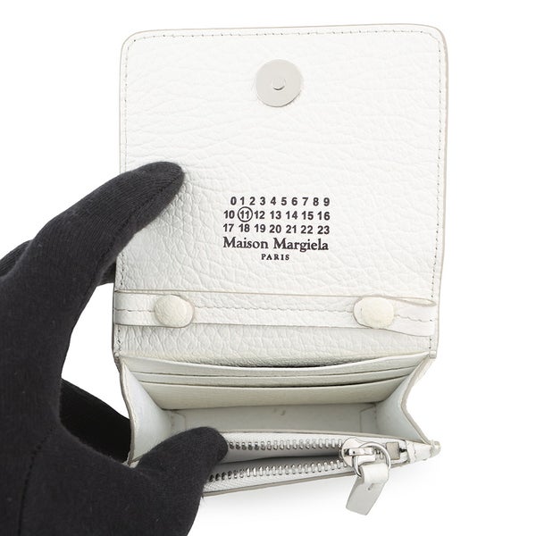 メゾンマルジェラ チェーンウォレット スモール チェーンウォレット レザー S56UI0148 Maison Margiela 白