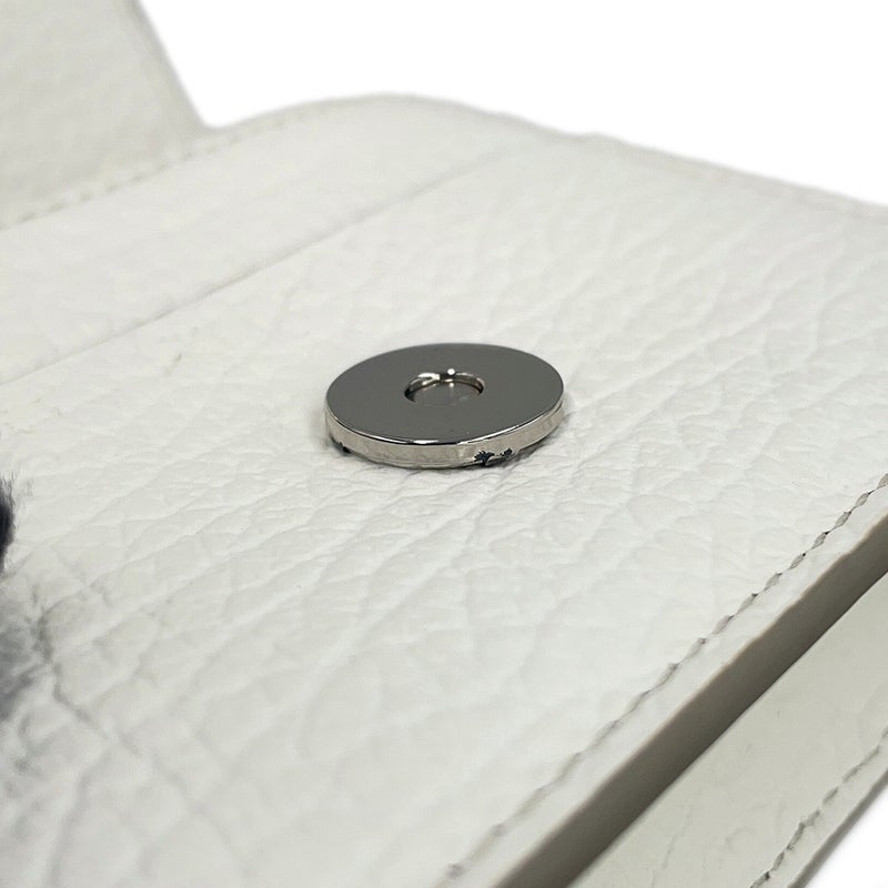 メゾンマルジェラ チェーンウォレット スモール チェーンウォレット レザー S56UI0148 Maison Margiela 白