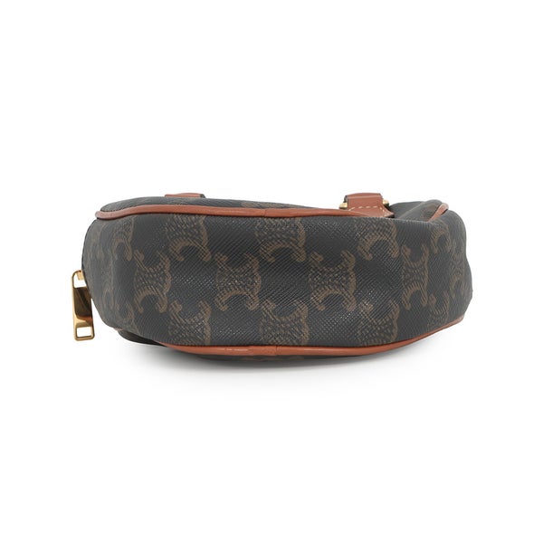 セリーヌ ハンドバッグ トリオンフ ハート PVC/レザー 198222 CELINE 2wayショルダーバッグ ブラウン