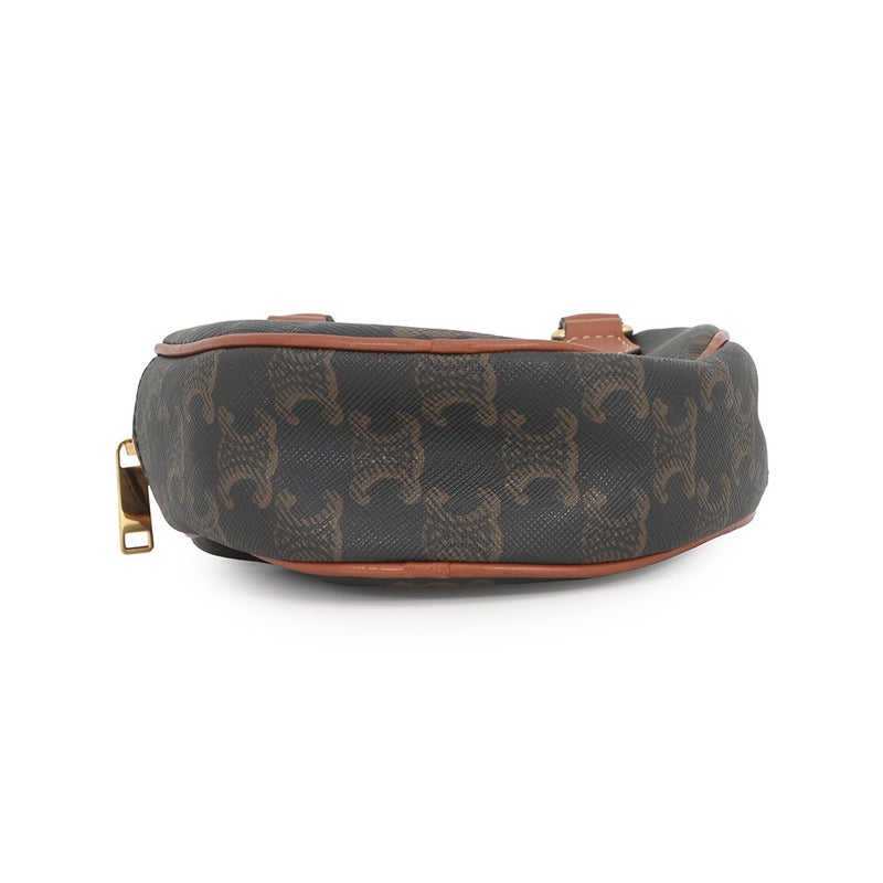 セリーヌ ハンドバッグ トリオンフ ハート PVC/レザー 198222 CELINE 2wayショルダーバッグ ブラウン