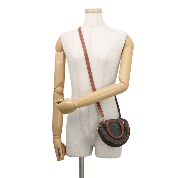 セリーヌ ハンドバッグ トリオンフ ハート PVC/レザー 198222 CELINE 2wayショルダーバッグ ブラウン