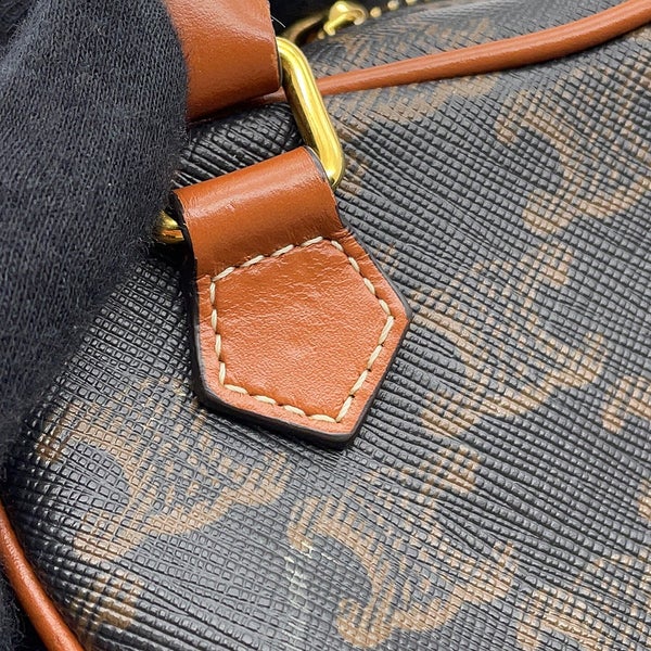 セリーヌ ハンドバッグ トリオンフ ハート PVC/レザー 198222 CELINE 2wayショルダーバッグ ブラウン