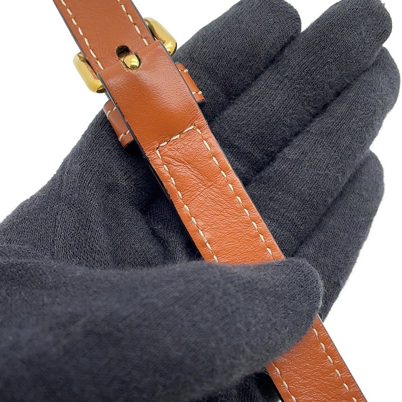 セリーヌ ハンドバッグ トリオンフ ハート PVC/レザー 198222 CELINE 2wayショルダーバッグ ブラウン