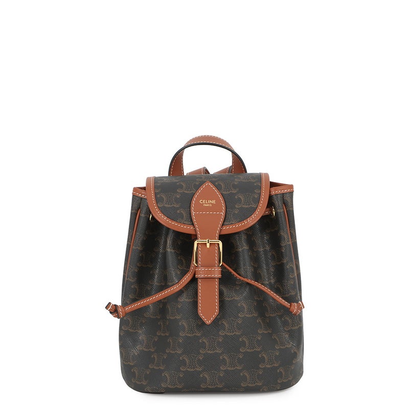 セリーヌ リュック トリオンフ フォルコバックパック ミニ PVC/カーフレザー 197662 CELINE ブラウン