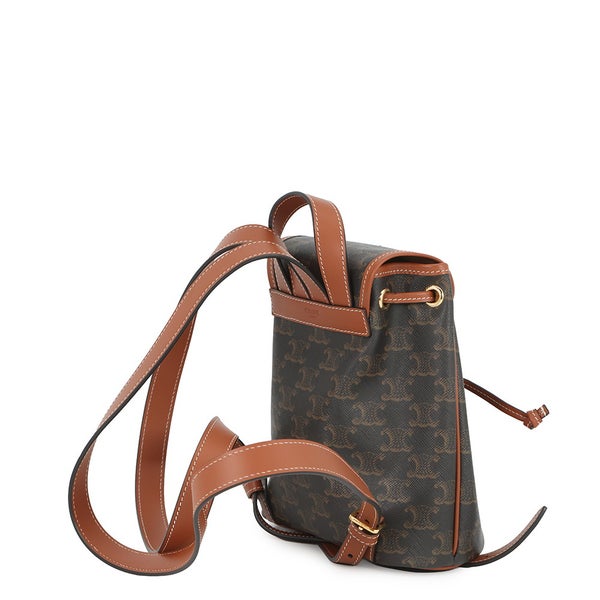 セリーヌ リュック トリオンフ フォルコバックパック ミニ PVC/カーフレザー 197662 CELINE ブラウン