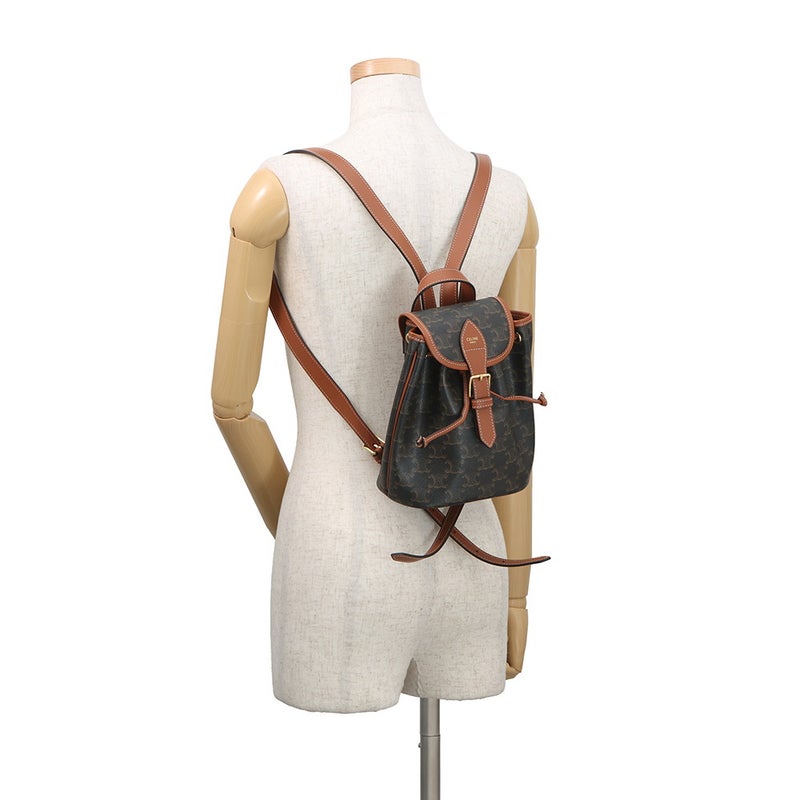 セリーヌ リュック トリオンフ フォルコバックパック ミニ PVC/カーフレザー 197662 CELINE ブラウン