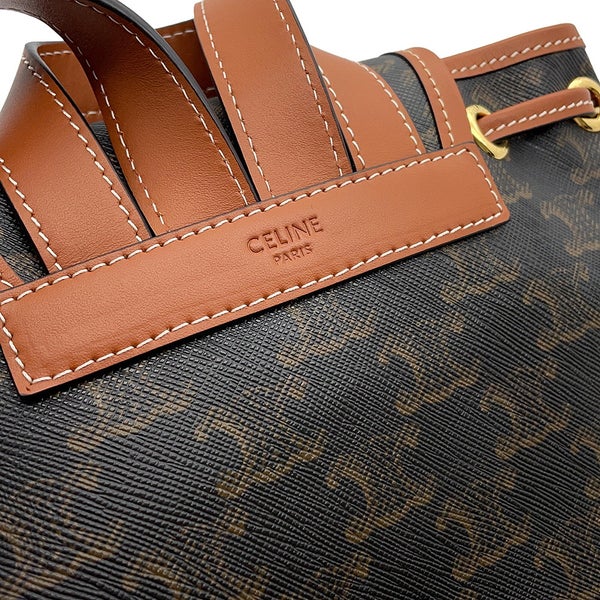 セリーヌ リュック トリオンフ フォルコバックパック ミニ PVC/カーフレザー 197662 CELINE ブラウン