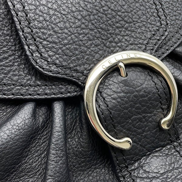 セリーヌ ショルダーバッグ レザー CELINE ワンショルダーバッグ 黒