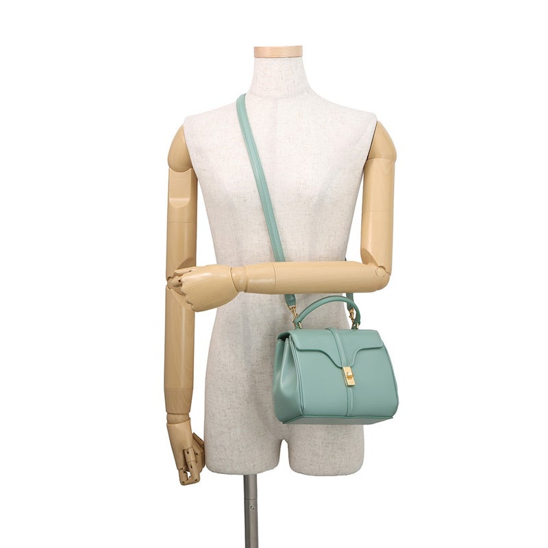 セリーヌ ハンドバッグ セーズ ミニ 16 レザー 197983BEY CELINE バッグ 2wayショルダーバッグ