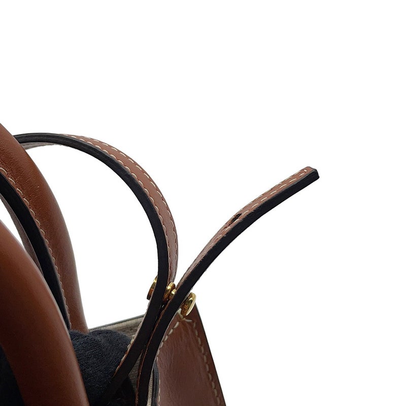 セリーヌ ハンドバッグ ミニ バーティカル カバ 馬車 キャンバス/レザー 193302DCI.02NT CELINE 2wayショルダーバッグ