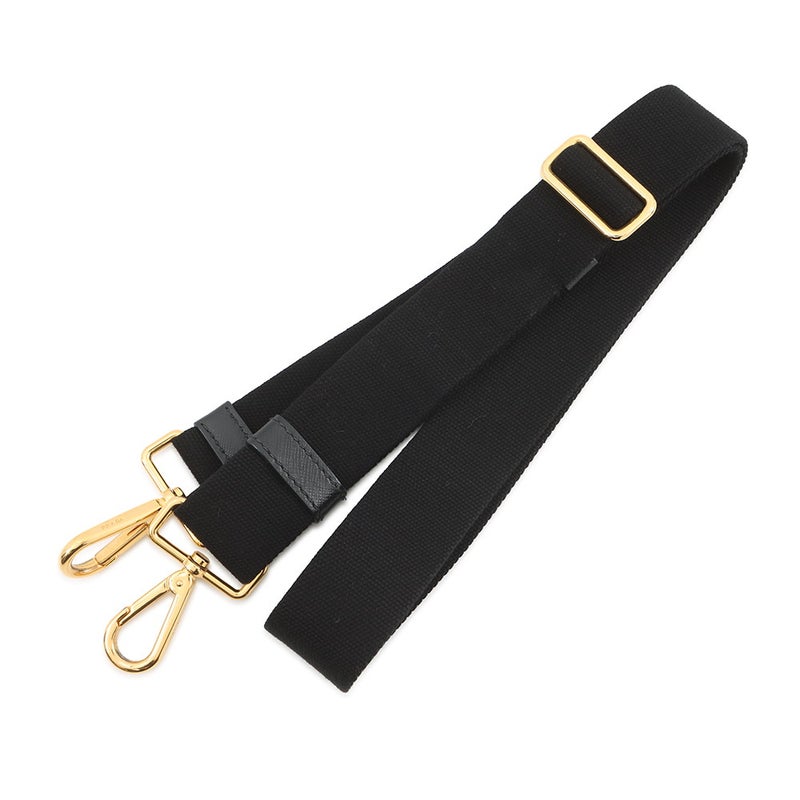 プラダ トートバッグ カナパ CANAPA ロボット デニム/レザー 1BG439 PRADA 2wayショルダーバッグ 黒