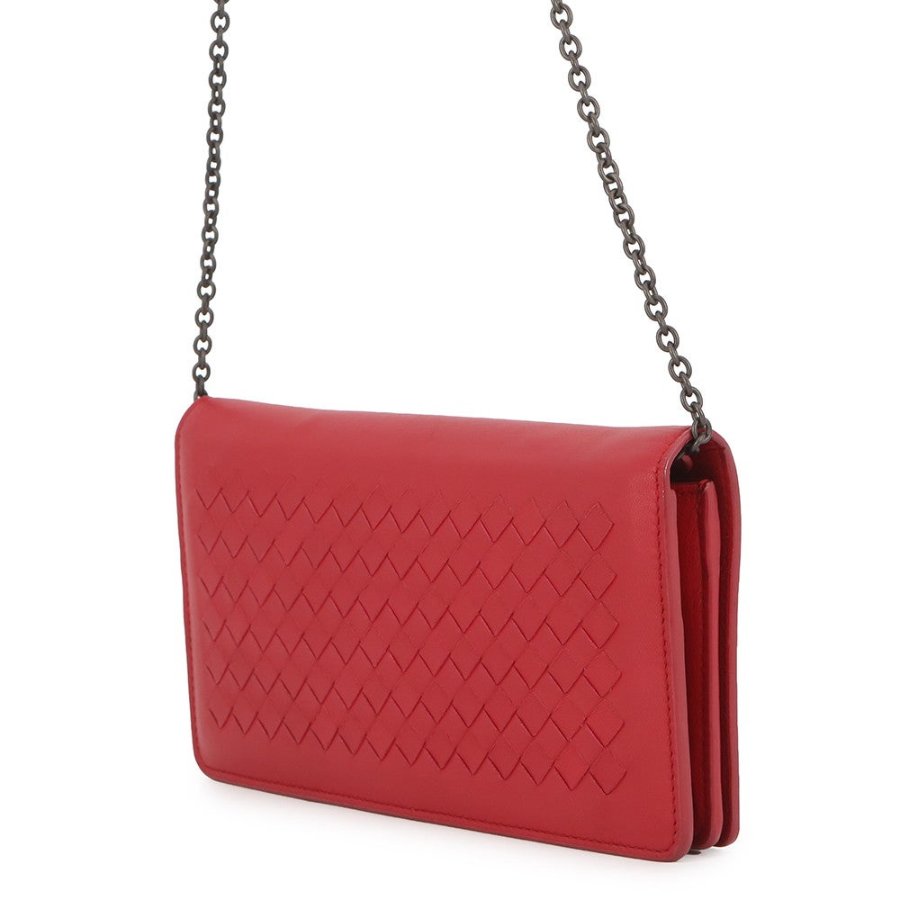 ボッテガヴェネタ チェーンウォレット イントレチャート レザー 586906 BOTTEGA VENETA 財布 ボッテガヴェネタ チェーンウォレット イントレチャート レザー 586906