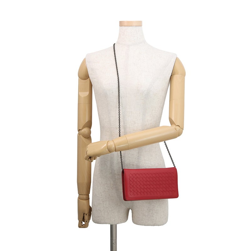 ボッテガヴェネタ チェーンウォレット イントレチャート レザー 586906 BOTTEGA VENETA 財布