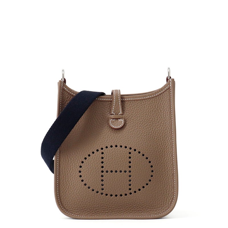 エルメス エブリンTPM 111cm アマゾン エトゥープ/ブルーインディゴ/シルバー金具 トリヨンクレマンス K刻印