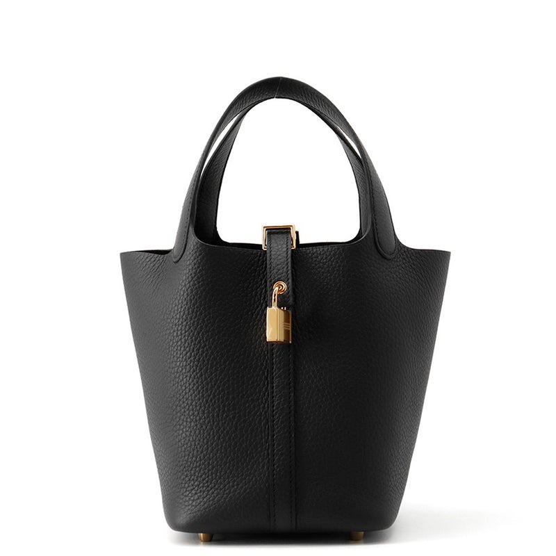 エルメス ハンドバッグ ピコタンロックPM ブラック/ゴールド金具 トリヨンクレマンス K刻印 黒